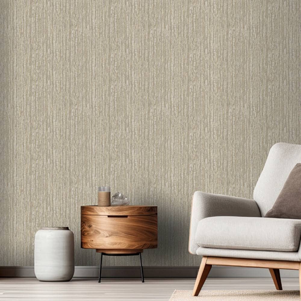 Design ID Embroidered Crushed Silk Gold Wallpaper - DE120083
