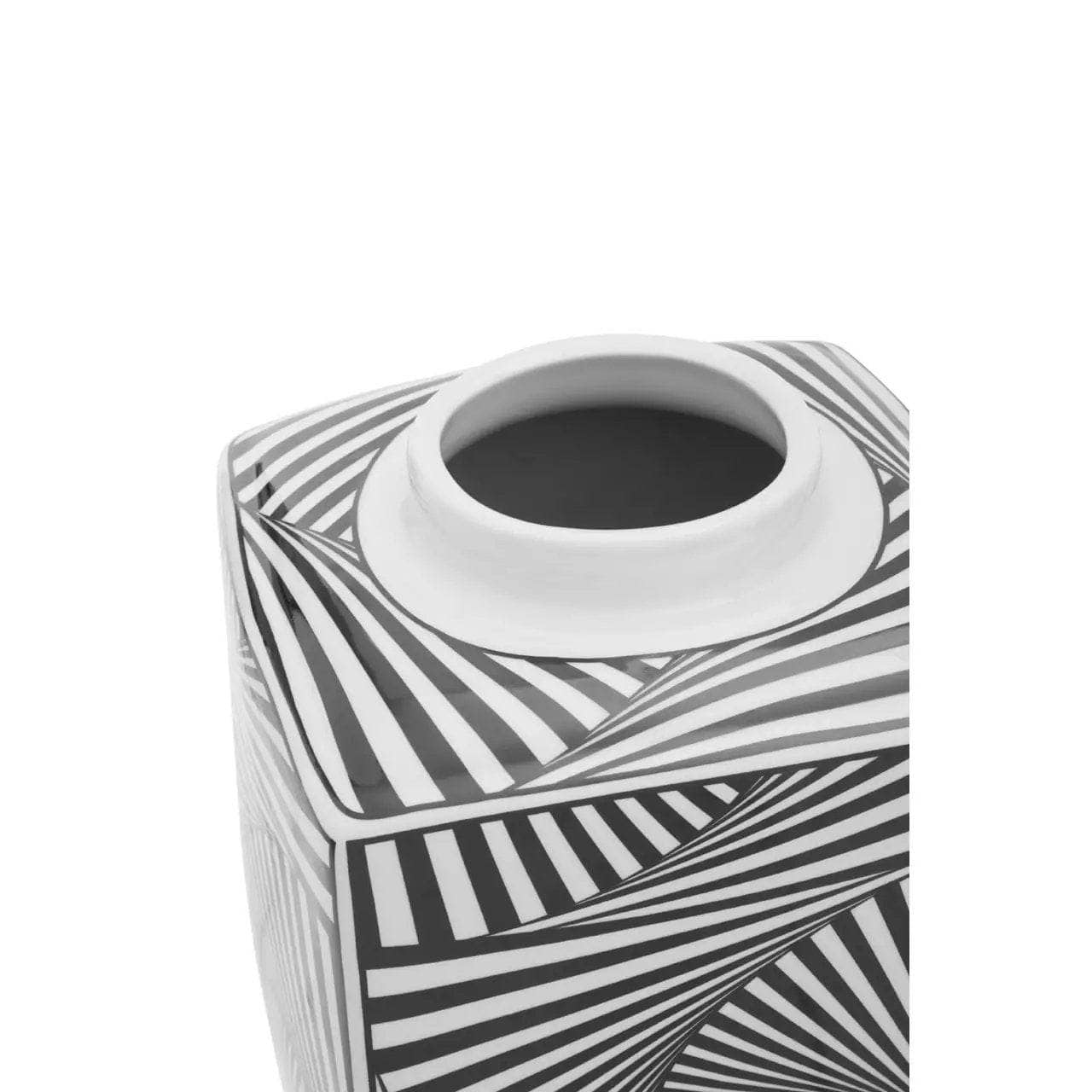 -  Doria Geometric Print Ceramic Jar - Large  -  60003205