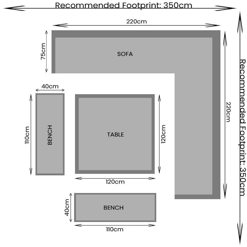 Gardening  -  Weatherking Drift Rise & Fall Garden Set  -  60089866
