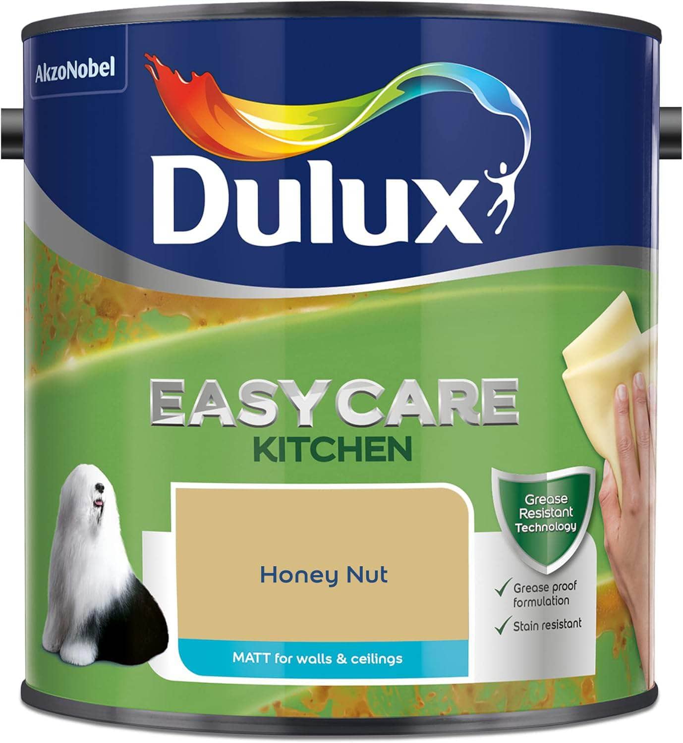 Paint  -  Dulux Easy Care Kitchen 2.5L Matt Emulsion - Honey Nut  -  60005915