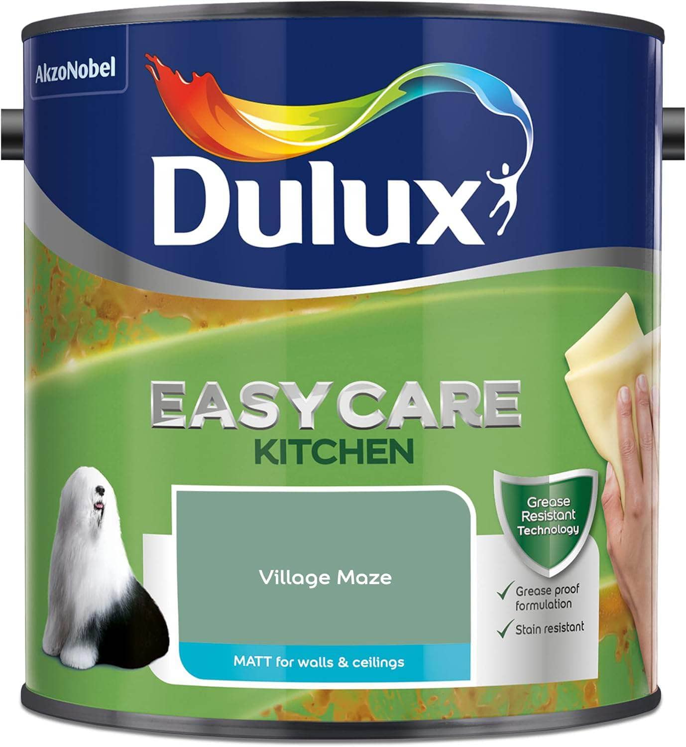 Paint  -  Dulux Easy Care Kitchen 2.5L Matt Emulsion - Village Maze  -  60005911