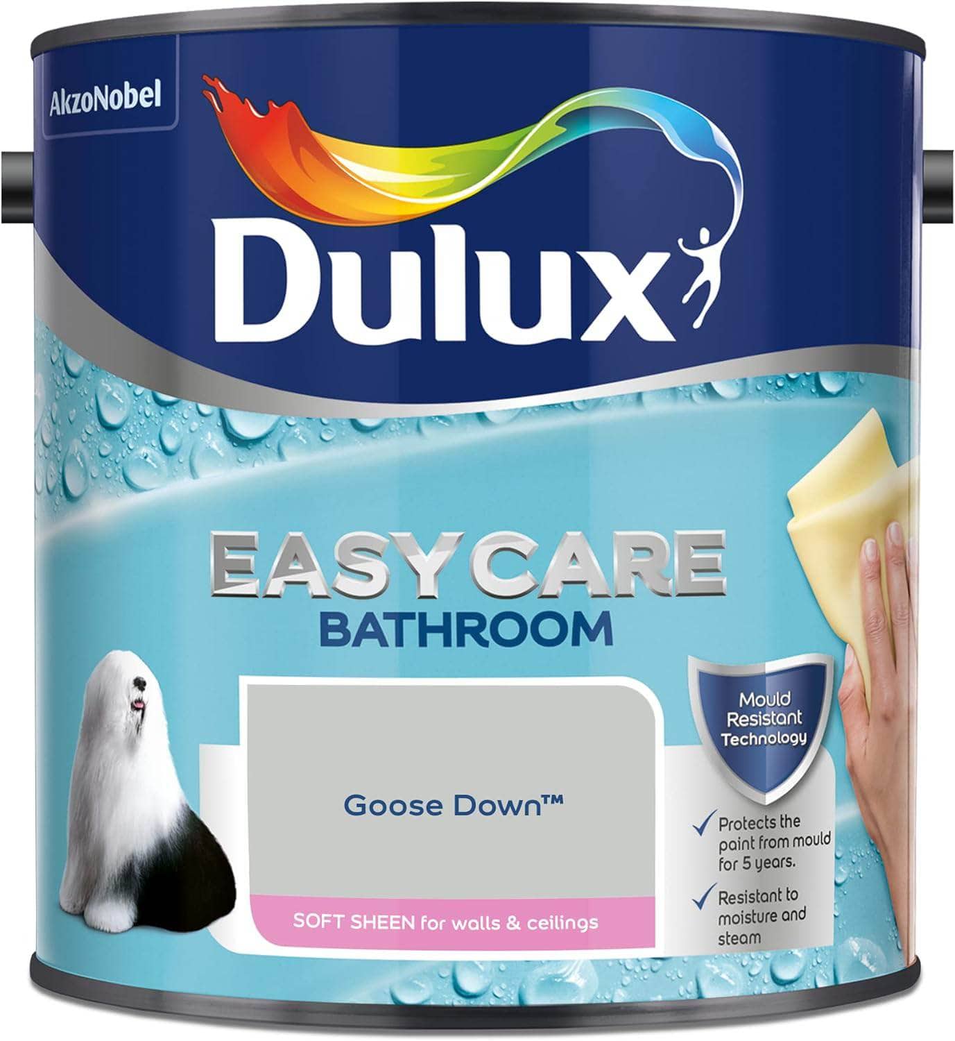 Paint  -  Dulux Easycare Bathroom 2.5L - Goose Down  -  60005814