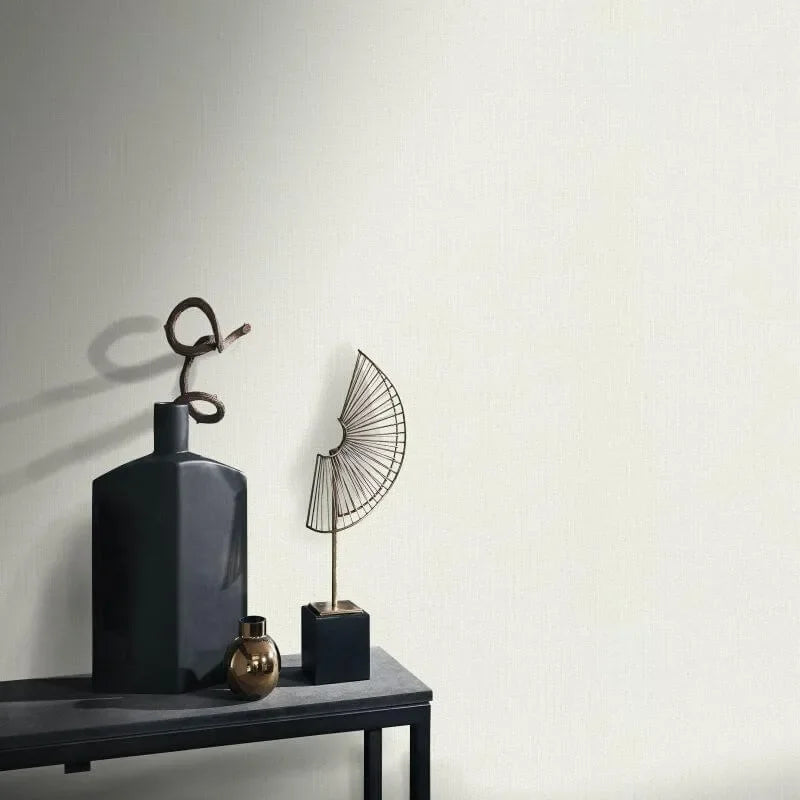 Wallpaper  -  Erismann Soft Loom Textured Plain Ecru - 10542-26  -  60484847