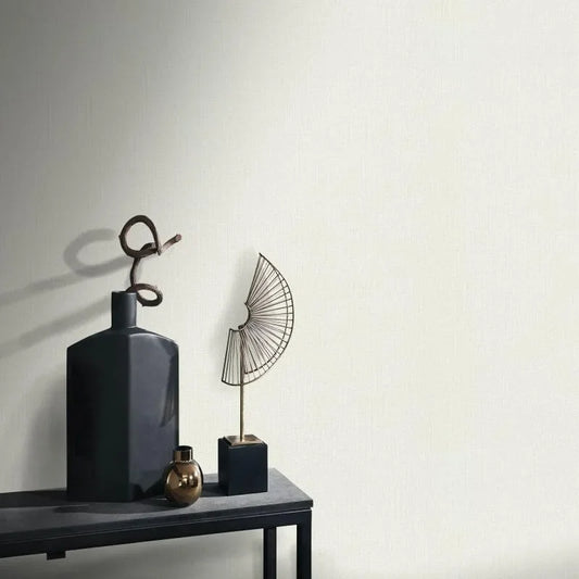 Wallpaper  -  Erismann Soft Loom Textured Plain Ecru - 10542-26  -  60484847