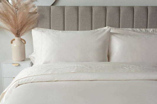 Homeware  -  Egyptian Cotton 400 Count Oxford Duvet Cover - Ivory  - 