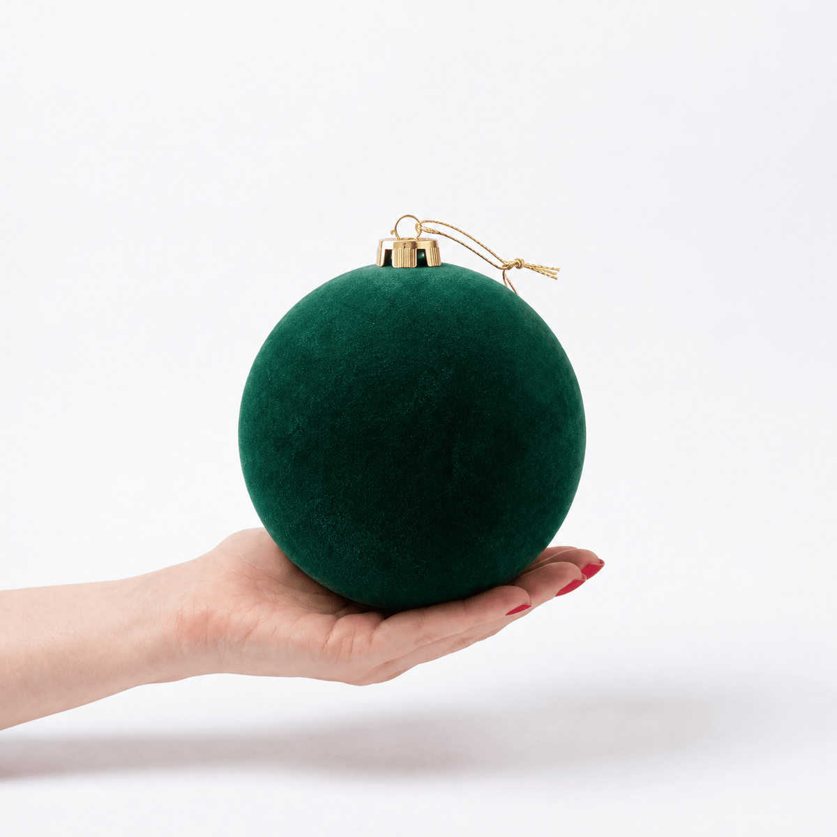 Christmas  -  Green Velvet Bauble - 15cm  -  60486230