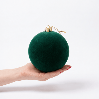 Christmas  -  Green Velvet Bauble - 15cm  -  60486230