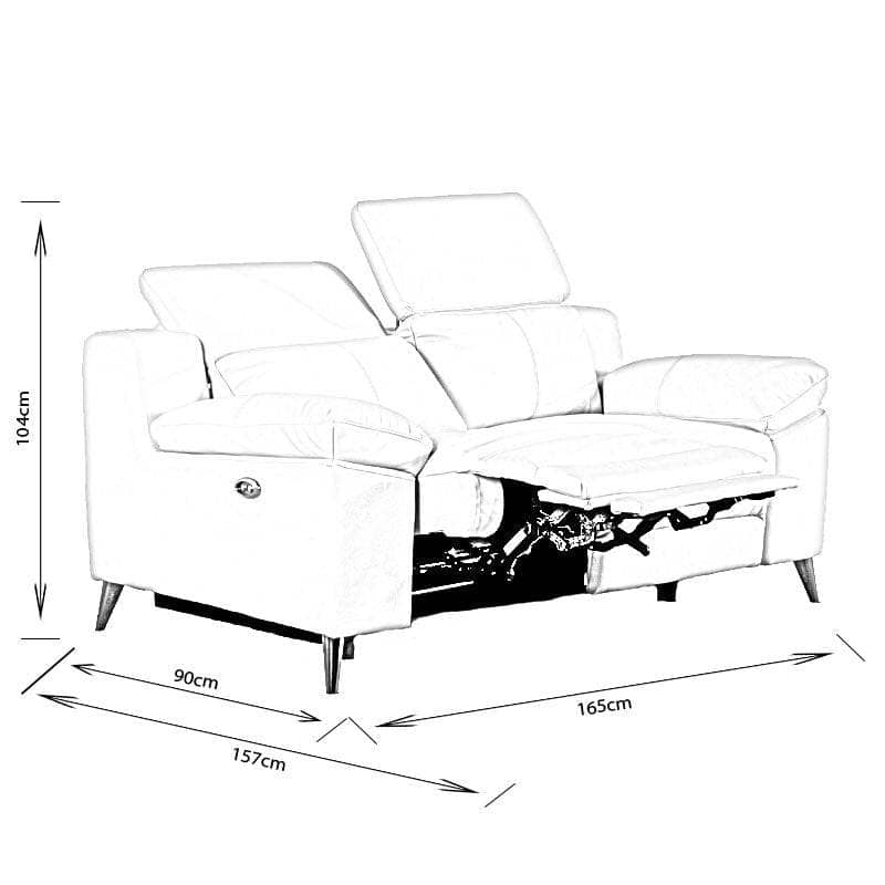 Furniture -  Empoli 2 Seater Power Recliner Sofa - Taupe  -  60008950
