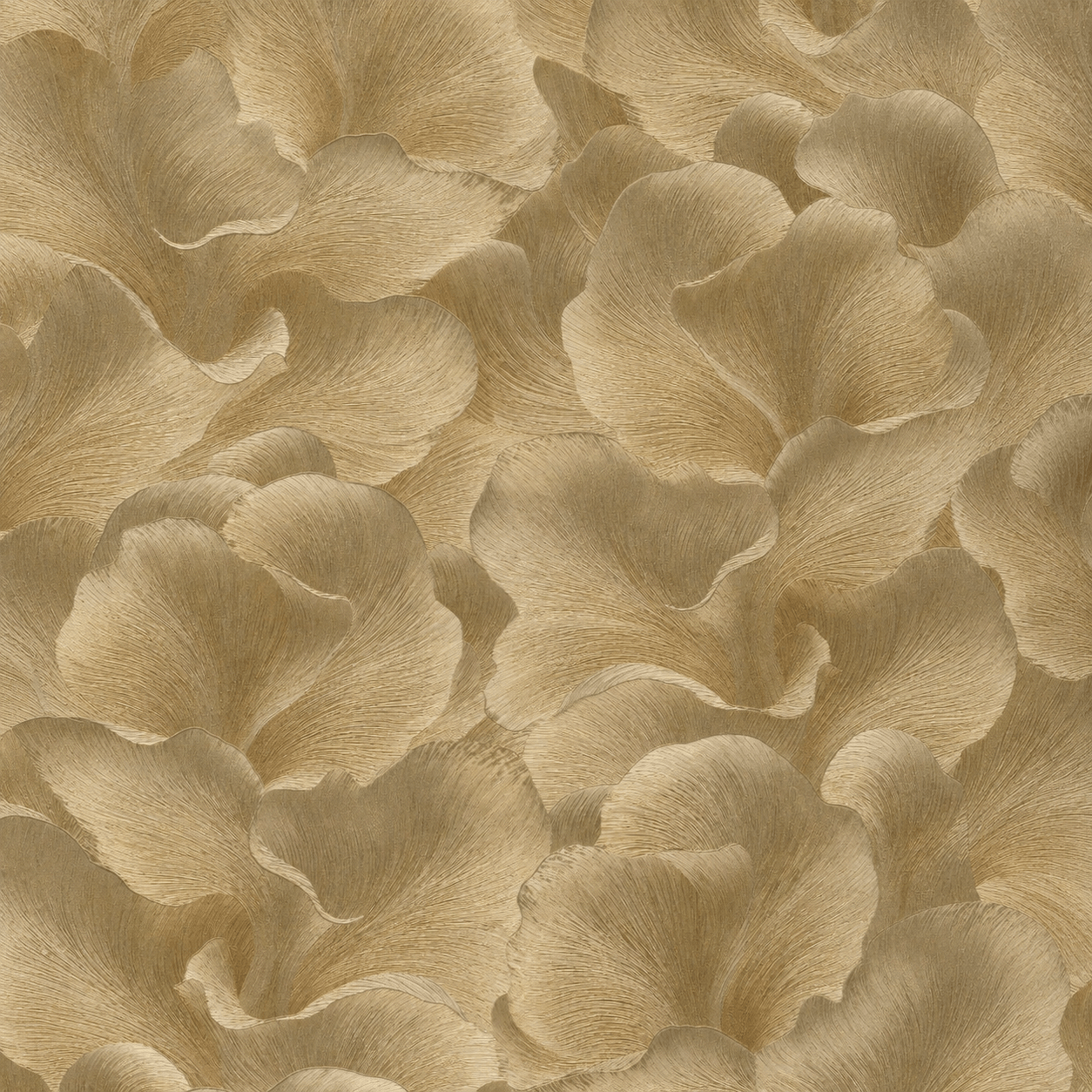 Erismann Floral Glow Gold Metallic Wallpaper 10527-30 close-up - metallic gold floral wallpaper with textured finish