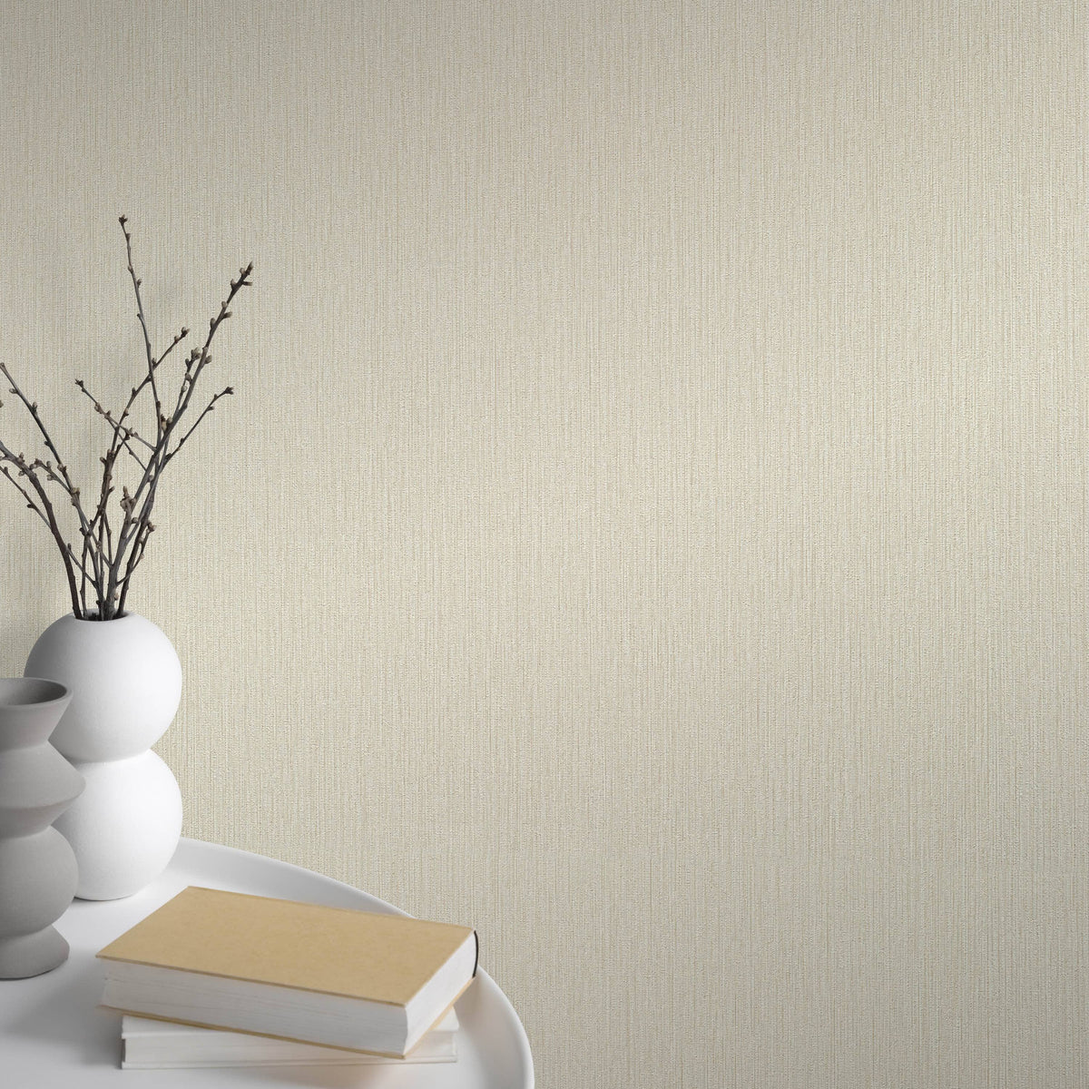 Wallpaper  -  Erismann Soft Loom Plain Beige Textured Wallpaper - 10542-02  -  60484841