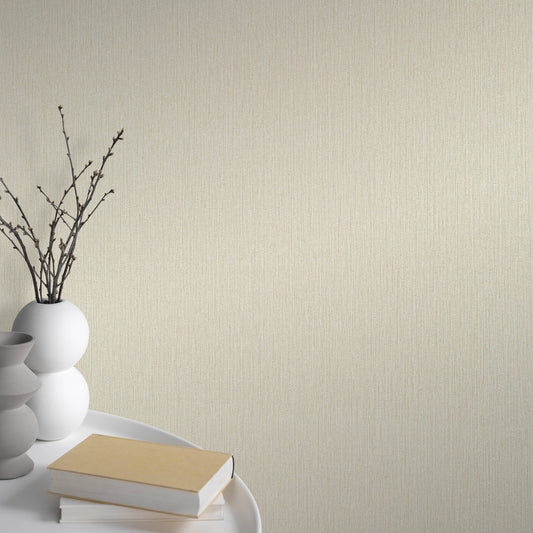 Wallpaper  -  Erismann Soft Loom Plain Beige Textured Wallpaper - 10542-02  -  60484841