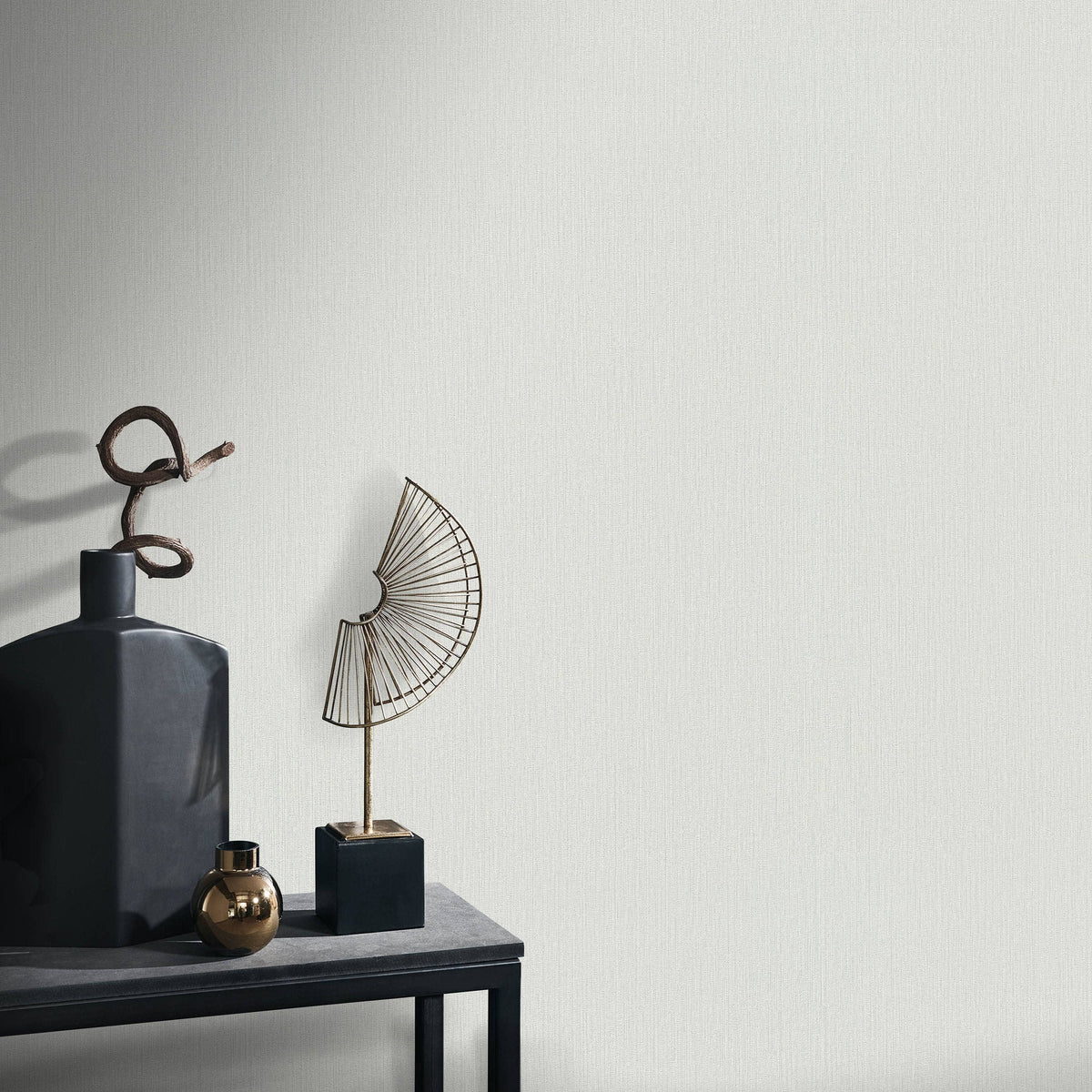 Wallpaper  -  Erismann Soft Loom Plain Grey Textured Wallpaper - 10542-31  -  60484853