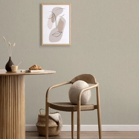 Wallpaper  -  Erismann Soft Loom Textured Plain Taupe Wallpaper - 10542-37  -  60484855