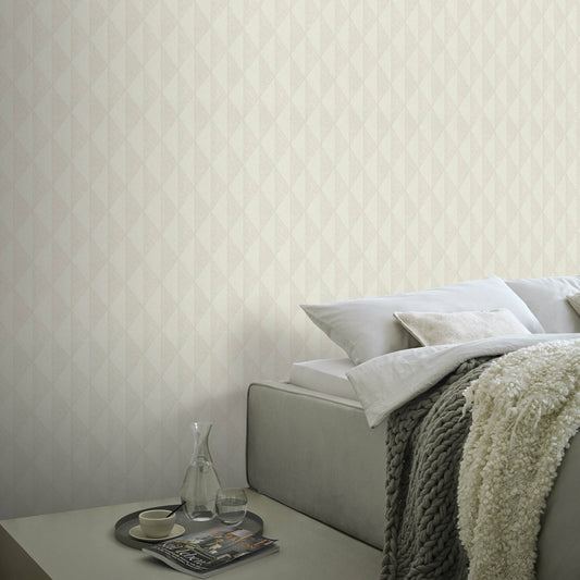 Wallpaper  -  Erismann Woven Diamond Textured Taupe Wallpaper - 10524-38  -  60484819