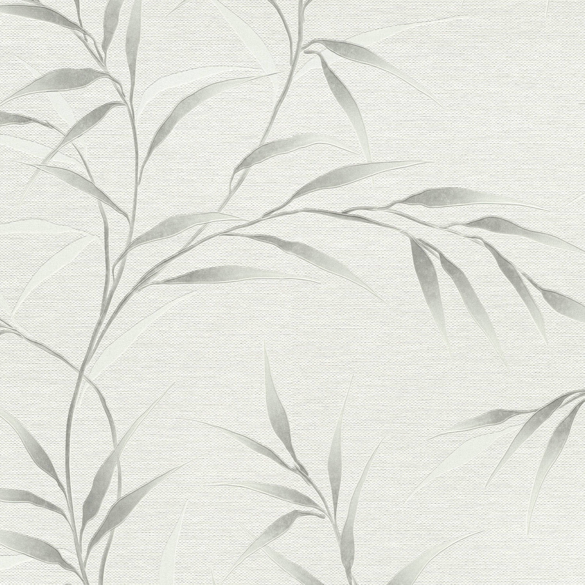 Wallpaper  -  Erismann Yamato Metallic Leaf Light Grey Wallpaper - 10528-31  -  60484839