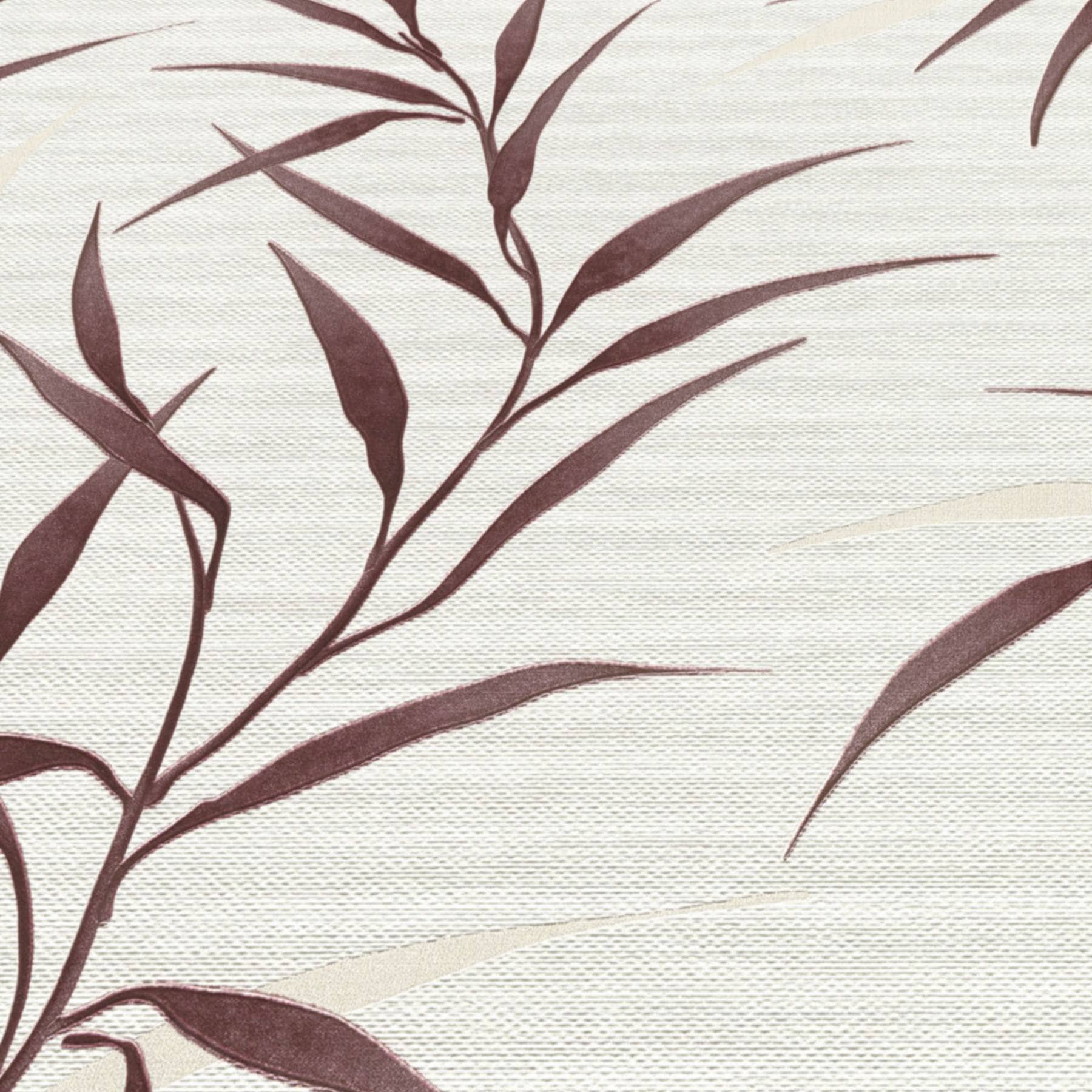 Wallpaper  -  Erismann Yamato Metallic Leaf Red Wallpaper - 10528-06  -  60484833