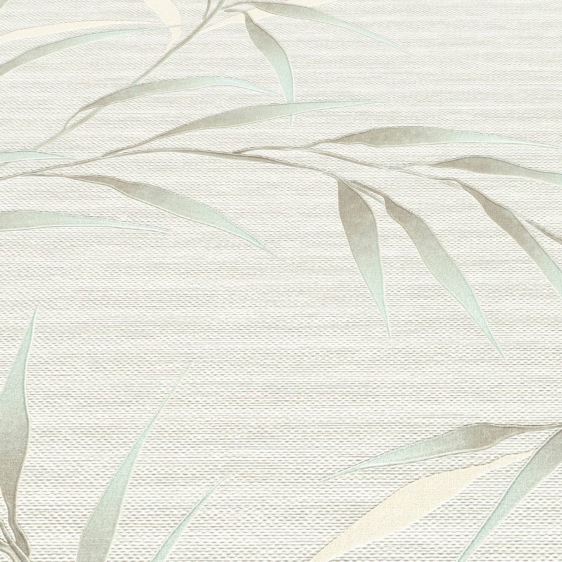 Wallpaper  -  Erismann Yamato Metallic Leaf Turquoise Wallpaper - 10528-18  -  60484837