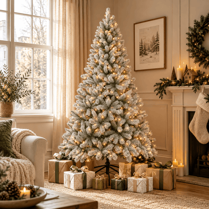 Christmas  -  Everlands Canada Frosted LED Spruce Christmas Tree - 8ft  -  60483950