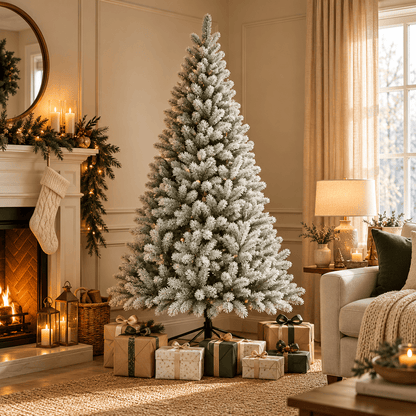 Christmas  -  Everlands Canada Frosted Spruce Christmas Tree - 7ft  -  60483945