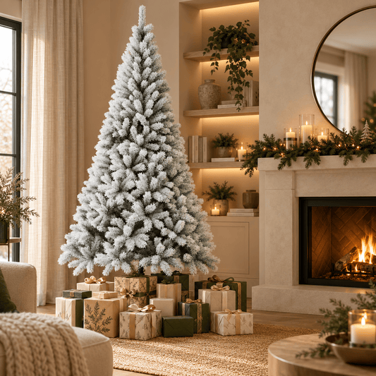 Christmas  -  Everlands Canada Frosted Spruce Christmas Tree - 8ft  -  60483946