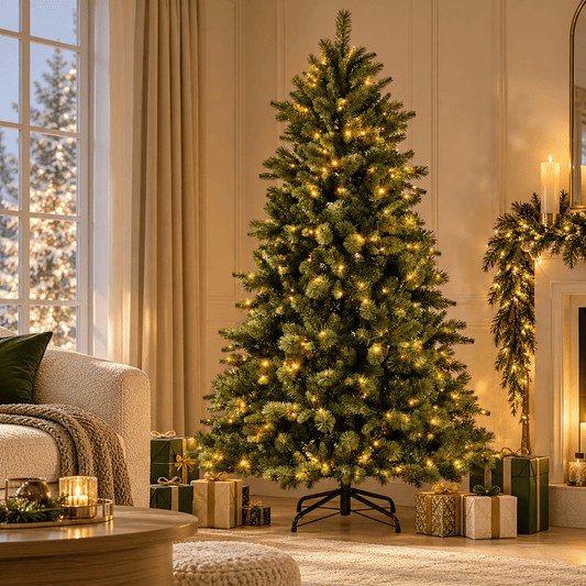 Christmas  -  Everlands Edmonton Spruce LED Pre-lit Christmas Tree - 8ft  -  60483948