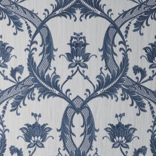 Wallpaper  -  Fine Decor Milano Floral Damask Blue Wallpaper - M95627  -  60003867