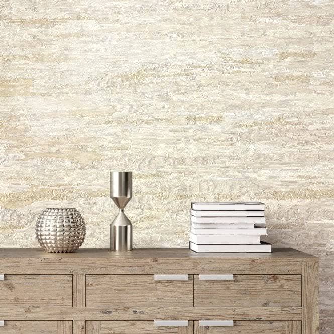 Wallpaper  -  Fine Decor Gianni Textured Plain Cream Wallpaper - M95697  -  60485267