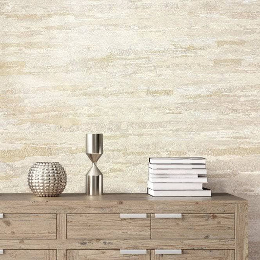Wallpaper  -  Fine Decor Gianni Textured Plain Cream Wallpaper - M95697  -  60485267