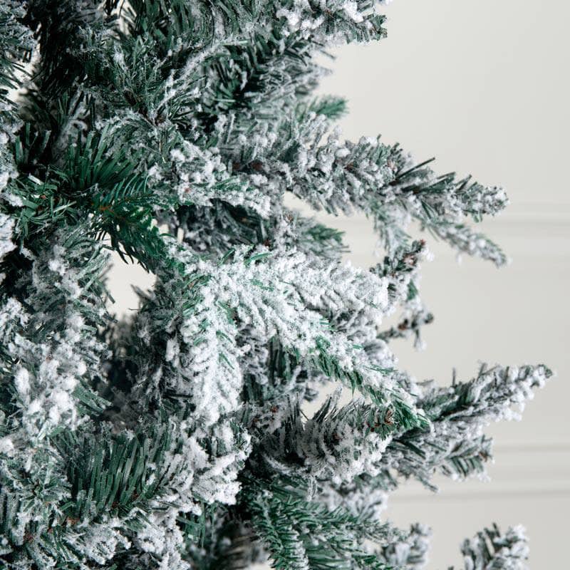 Christmas  -  Flocked Mont Blanc Slim 7ft Christmas Tree  -  60001092