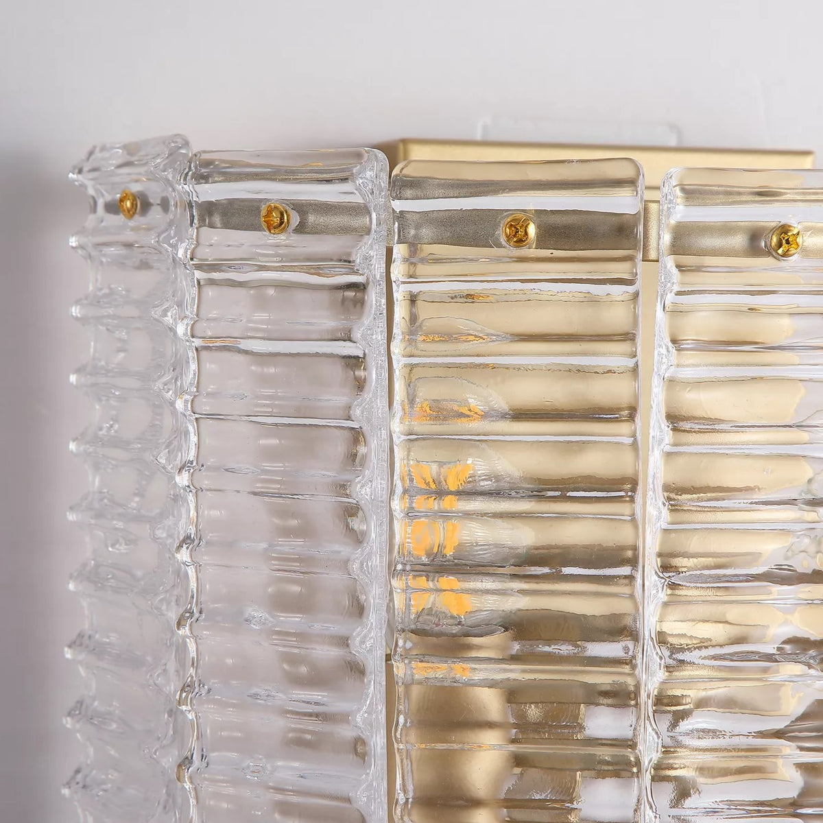 Flute 2 Light Wall Light - Gold