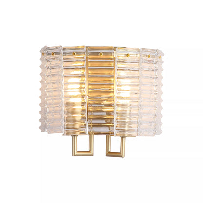 Flute 2 Light Wall Light - Gold