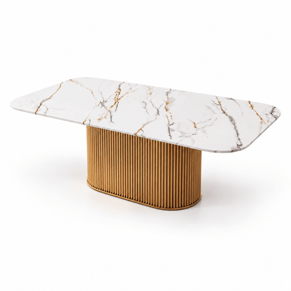 Furniture  -  Bellano 200cm Dining Table - Gold  -  60487313