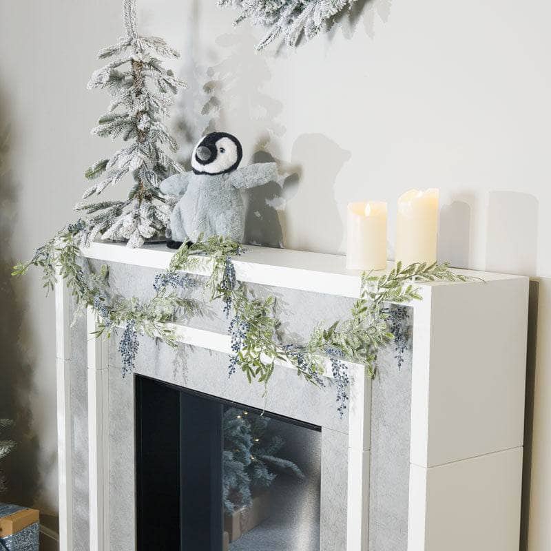 Christmas  -  Frosted Berberis Garland Blue 1.8m  -  60004026
