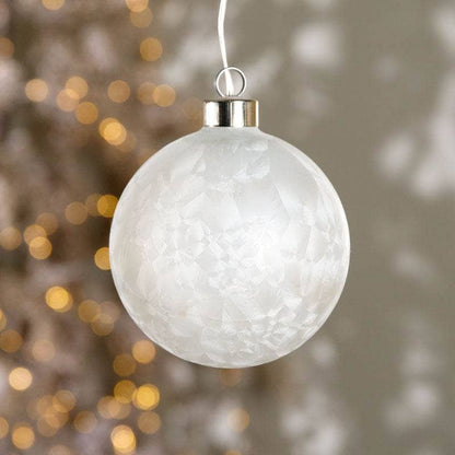 Christmas  -  Frosted White Micro LED Ball - 10cm  -  60008540