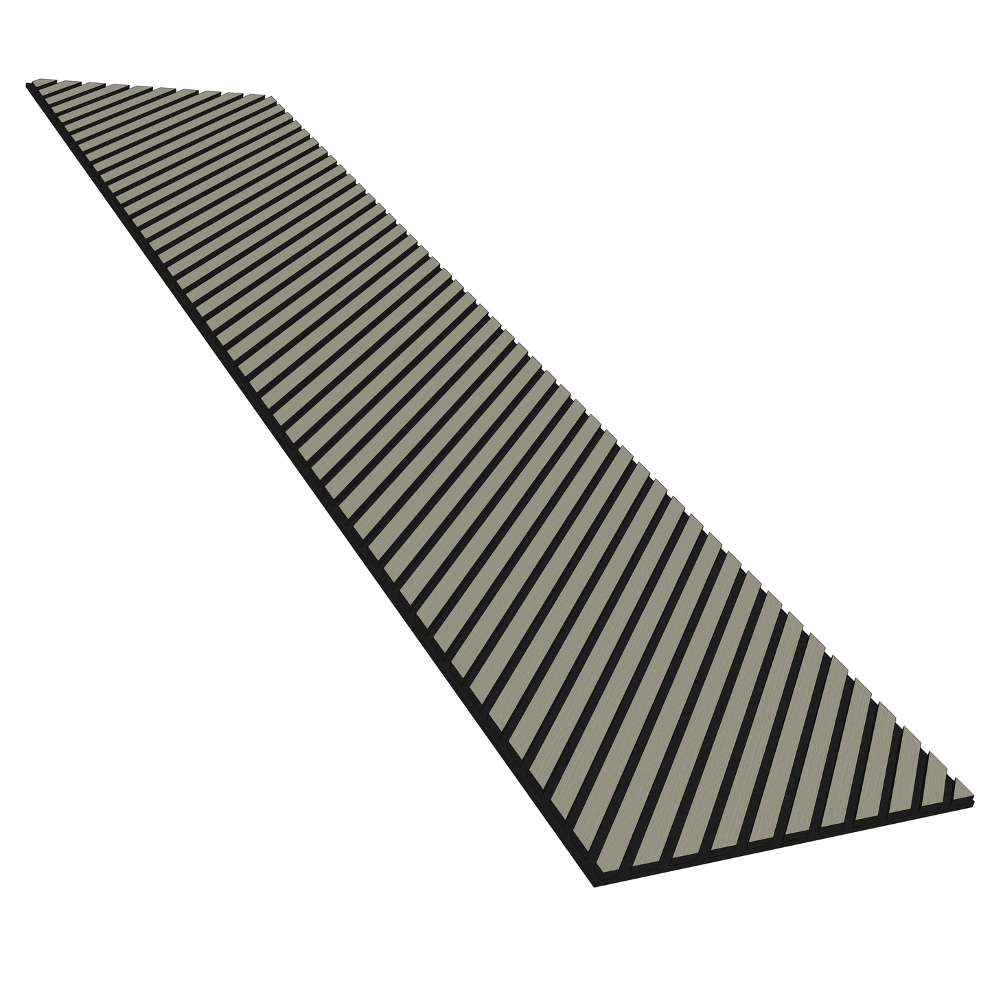 Wall Panelling  -  Grey Oak Herringbone Acoustic Panel A - Right Up Facing  -  60418255