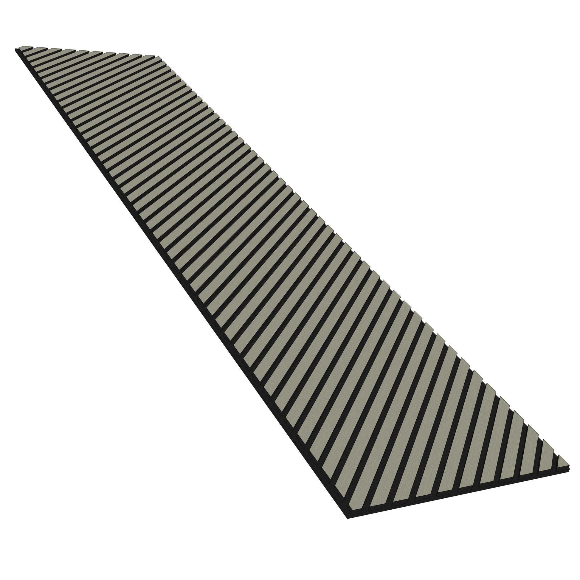 Wall Panelling  -  Grey Oak Herringbone Acoustic Panel A - Right Up Facing  -  60418255
