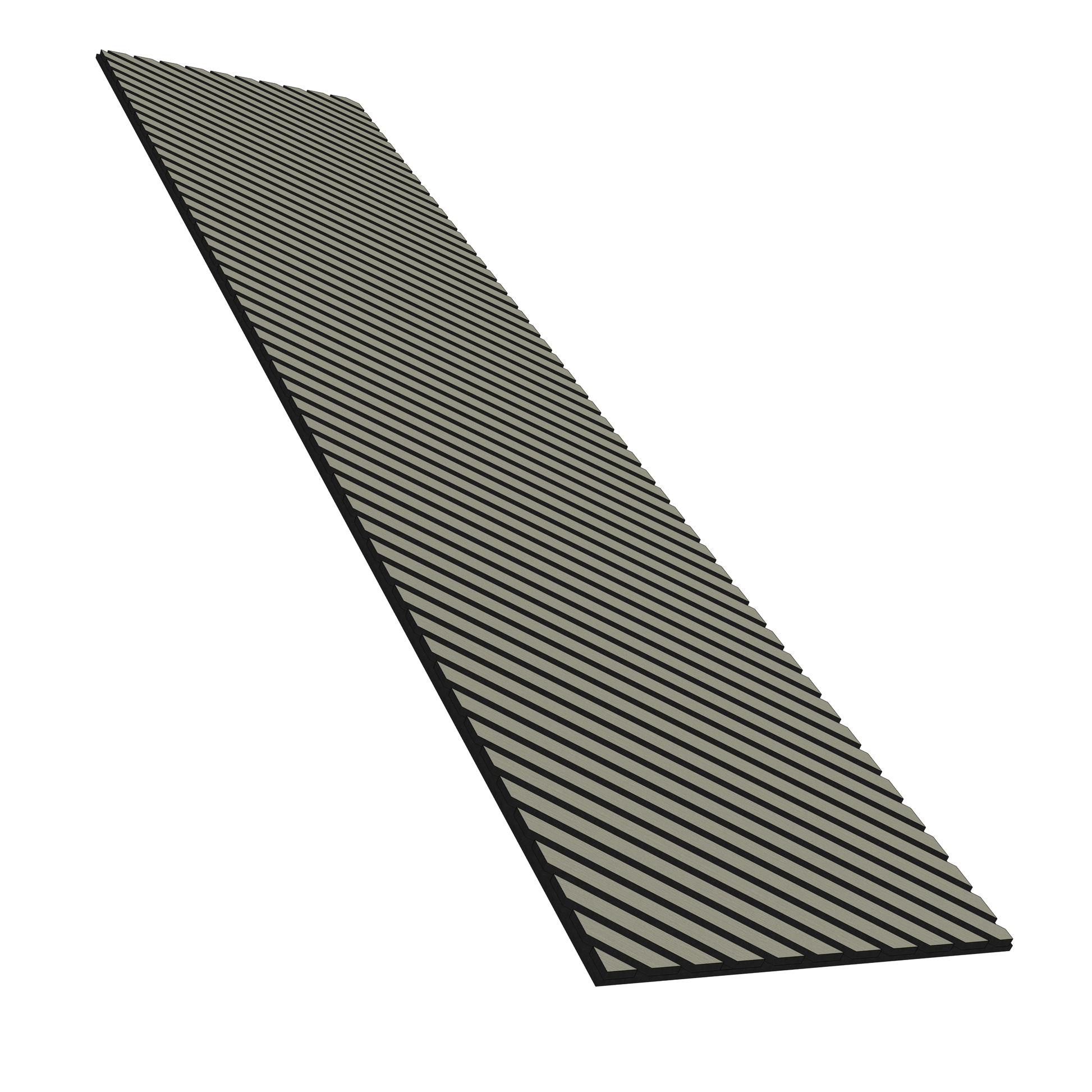 Wall Panelling  -  Grey Oak Herringbone Acoustic Panel B - Left Up Facing  -  60418256