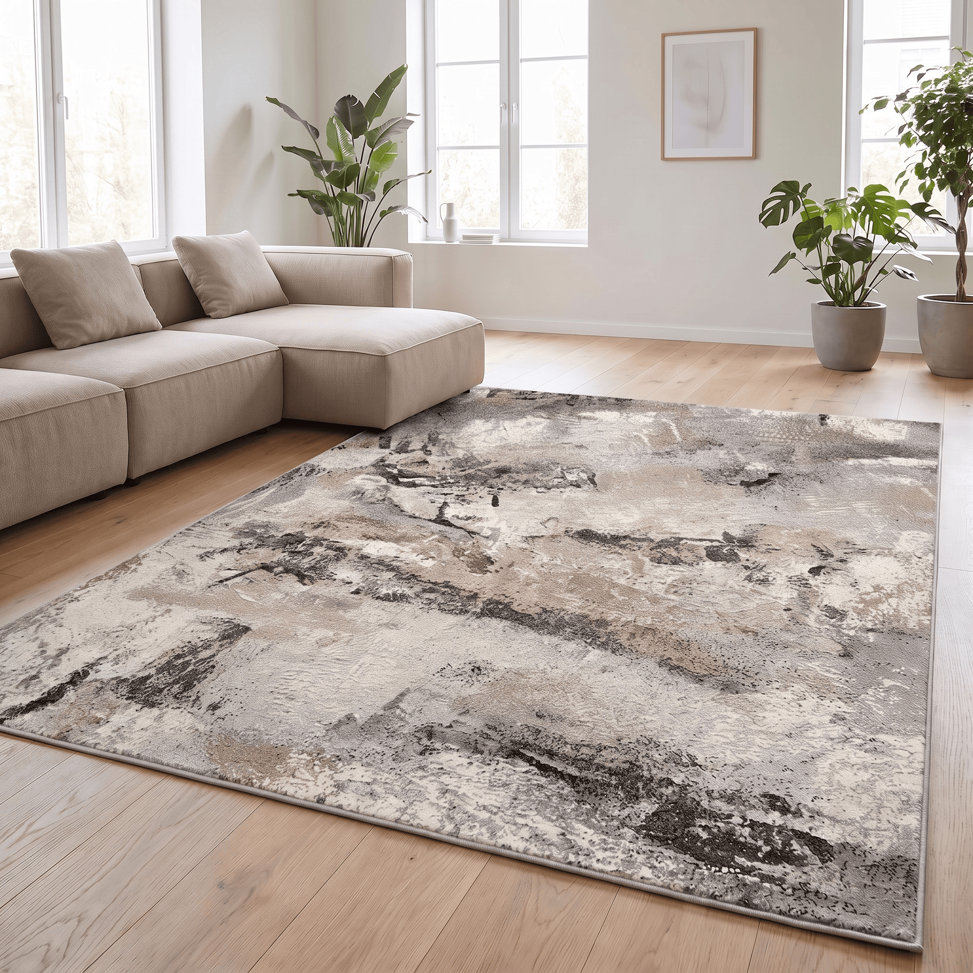 Rugs  -  Galleria 063-0825/9243 Cream & Grey - Multiple Sizes  - 