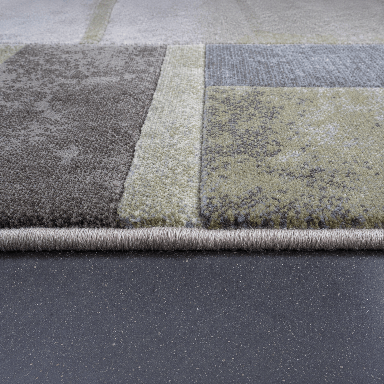 Rugs  -  MC GALLERIA 063-0764/5250 80X150 GREEN BLOCK  - 