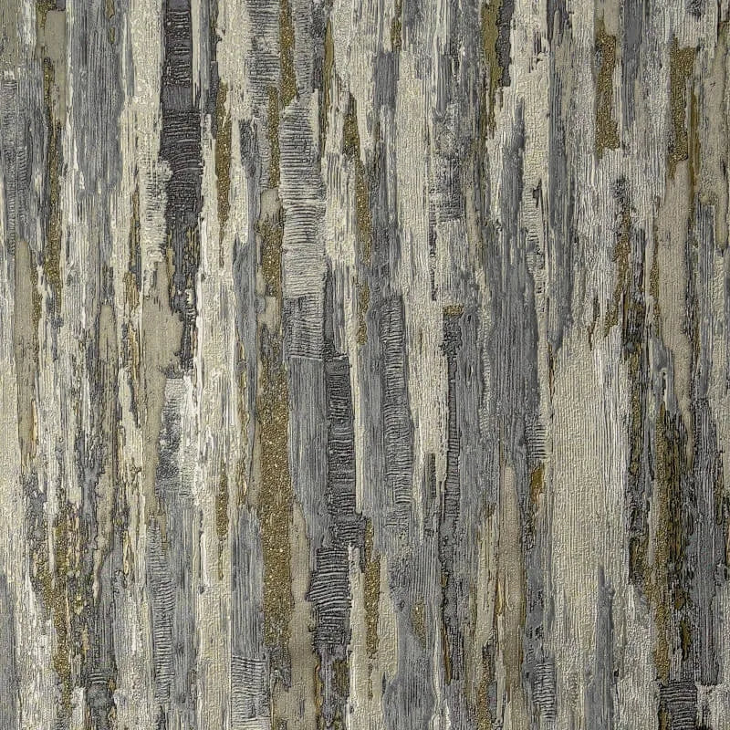 Gianni Plain Charcoal & Taupe Textured Wallpaper pattern detail with distressed charcoal grey and taupe finish
