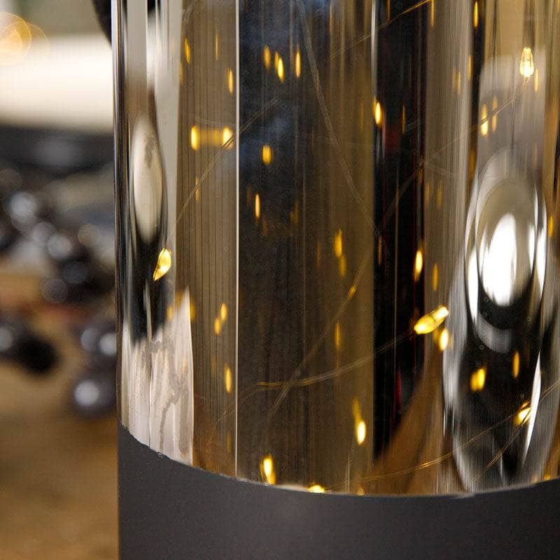 Christmas  -  Glass Lantern with LED String Lights - 20cm  -  60008478