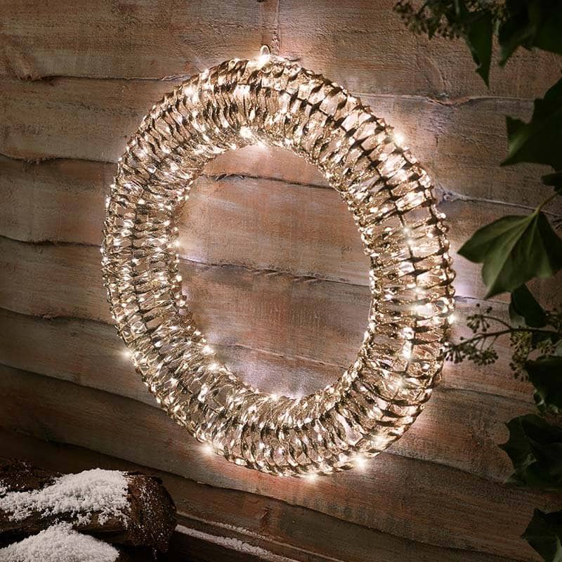 Christmas  -  Glittertwist Gold Wreath - 60cm  -  60487884