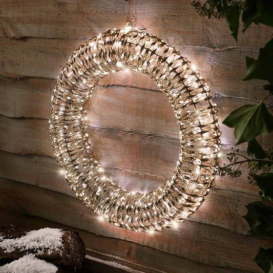 Christmas  -  Glittertwist Gold Wreath - 60cm  -  60487884