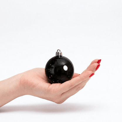 Christmas  -  Black Pack of 12 S Baubles - 6cm  -  60487492