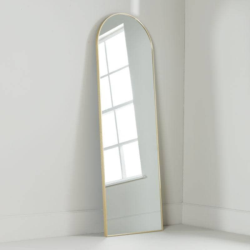 Mirrors  -  Gold Arch Top Mirror - 56 x 163cm  -  60008273