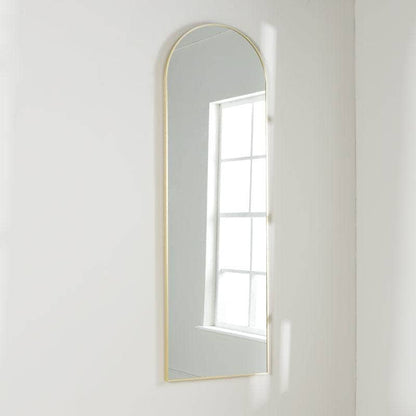 Mirrors  -  Gold Arch Top Mirror - 56 x 163cm  -  60008273