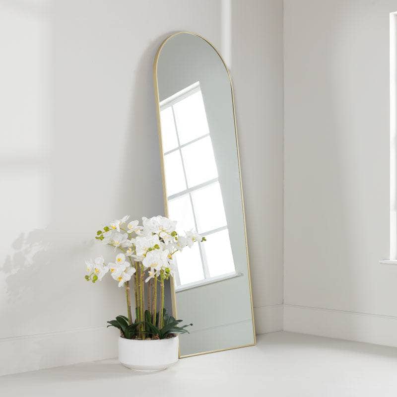 Mirrors  -  Gold Arch Top Mirror - 60 x 180cm  -  60008275