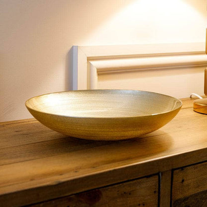 Christmas  -  Gold Glass Bowl - 30cm  -  60008445
