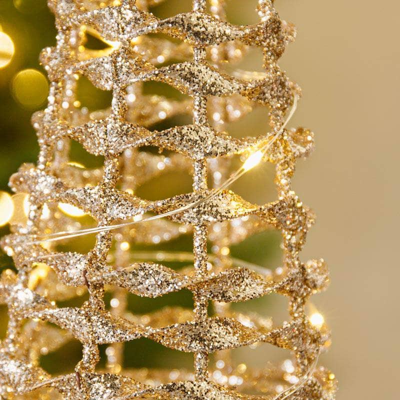 Christmas  -  Gold Micro LED Cone - 60cm  -  60008567