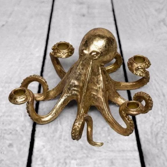 Gold Octopus Candle Stick -  50142106